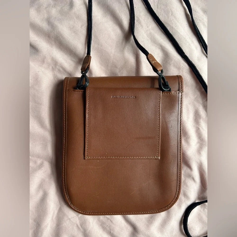 L.L. Bean Brown Full Grain Leather Crossbody Bag